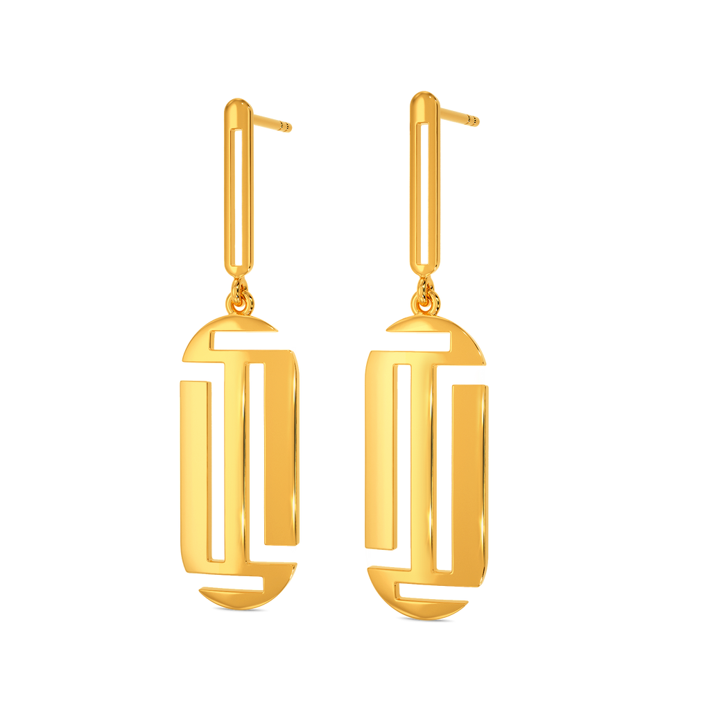Crazy Kuts Gold Earrings