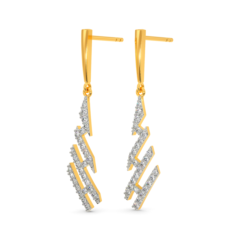 Exposed Diamond Earrings