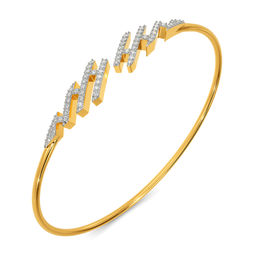 Exposed Diamond Bangles