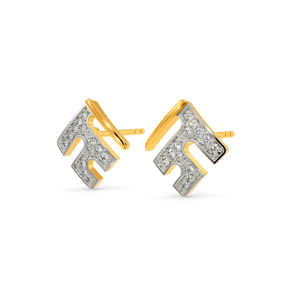Exposed Diamond Earrings