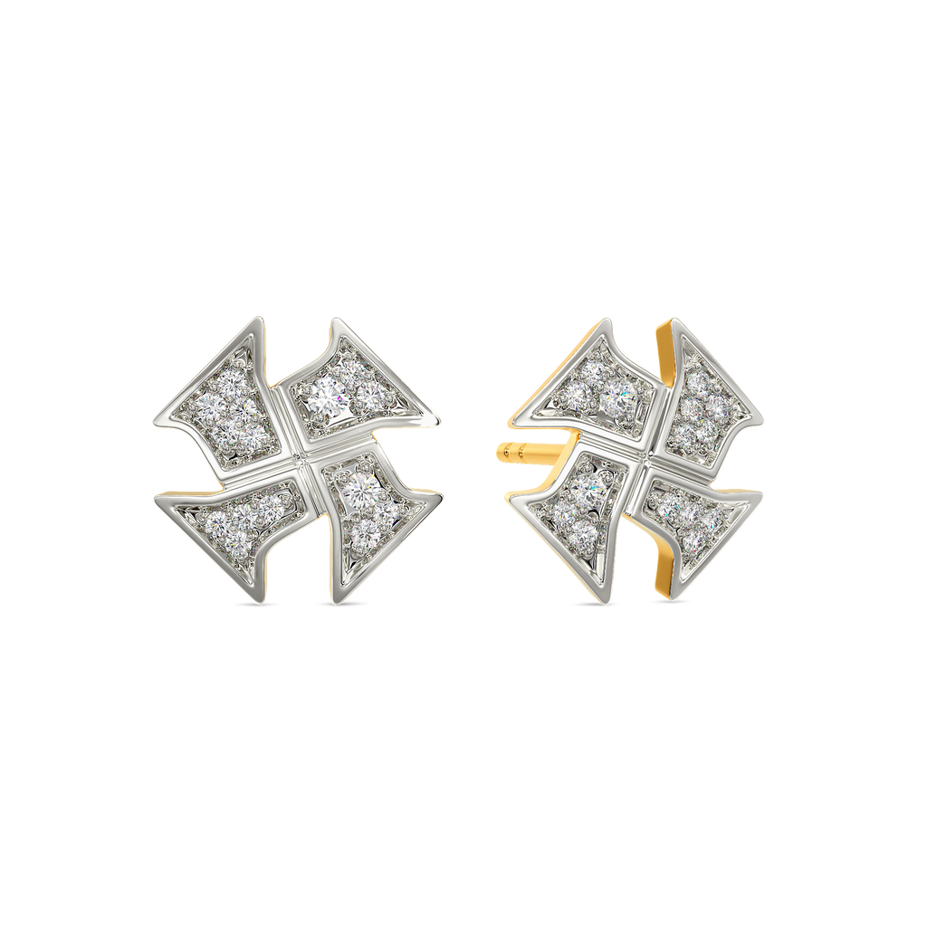 Slit Posed Diamond Earrings