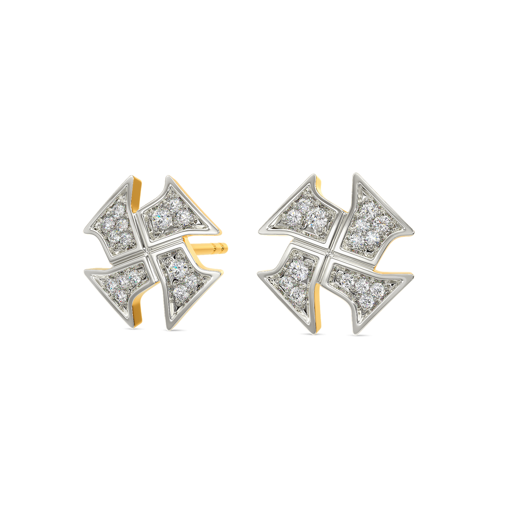 Slit Posed Diamond Earrings