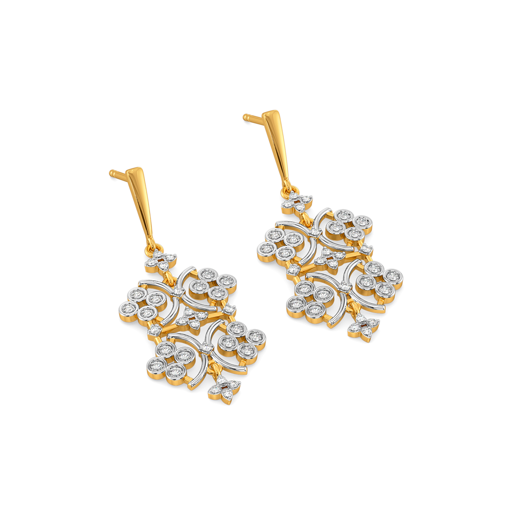 Lace Core Diamond Earrings