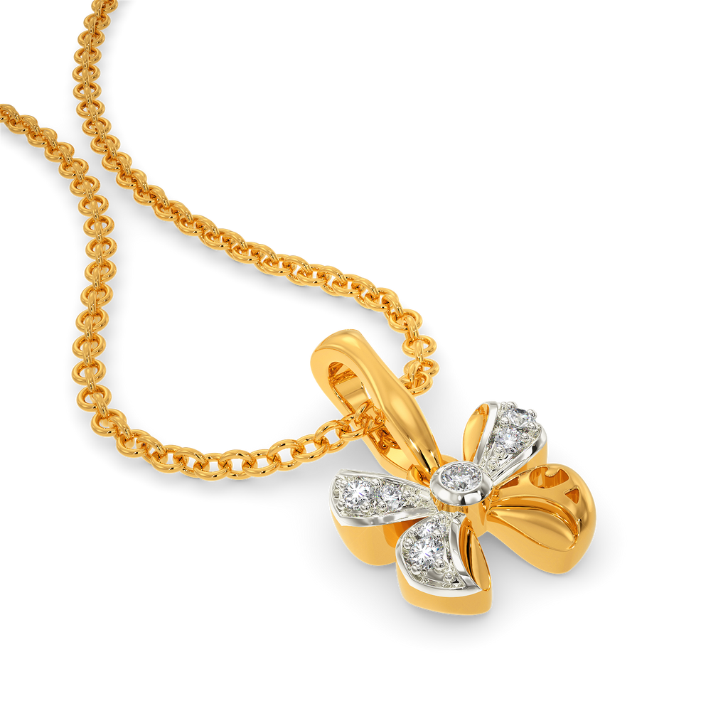 Put A Bow On Diamond Pendants