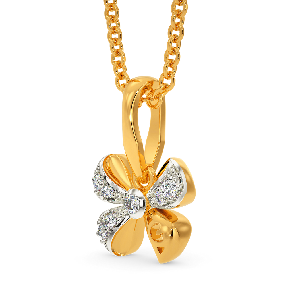 Put A Bow On Diamond Pendants