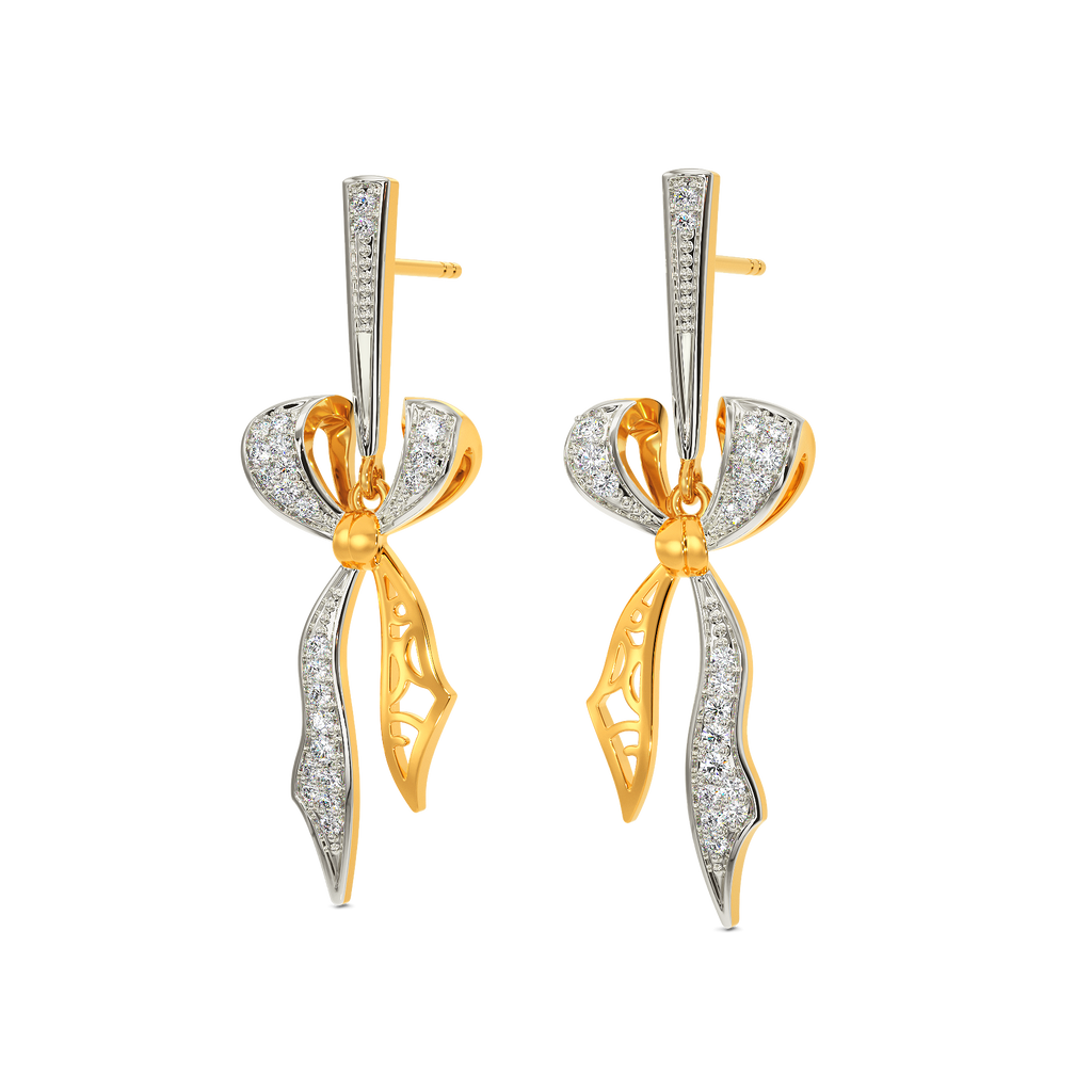 Bow Down Diamond Earrings