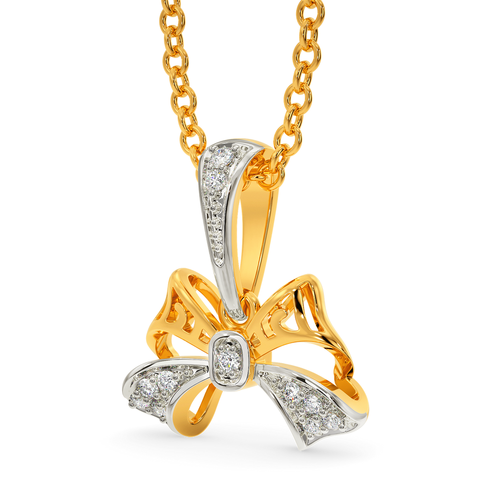 Take a Bow Diamond Pendants