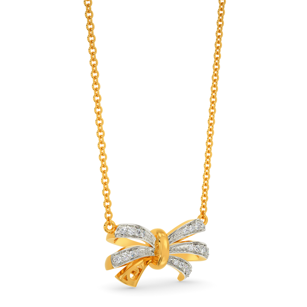 Bow Rock Diamond Necklaces
