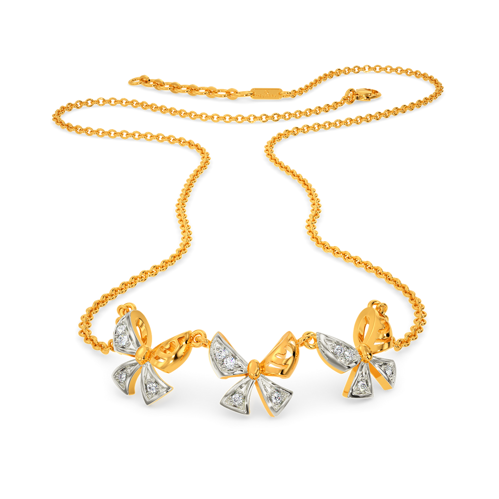 Bow Talk Diamond Necklaces