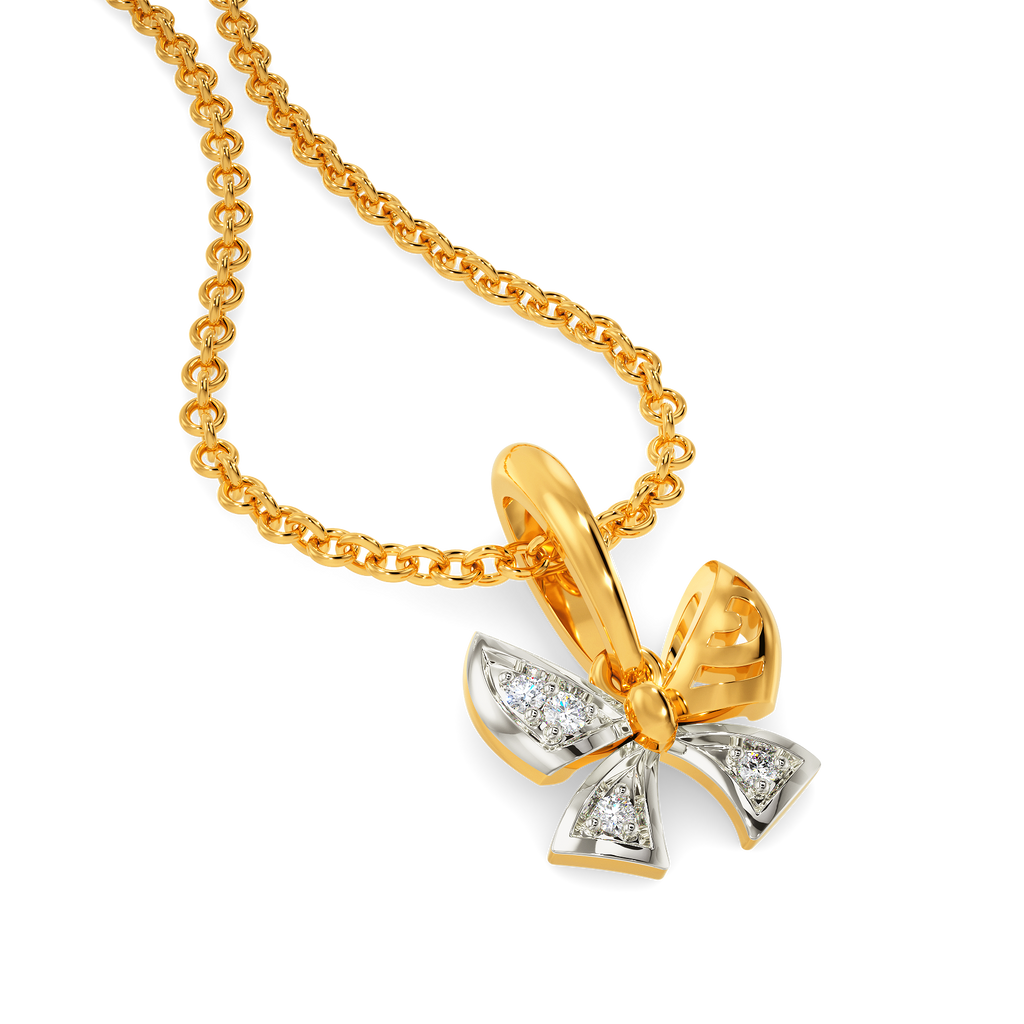 Bow Talk Diamond Pendants
