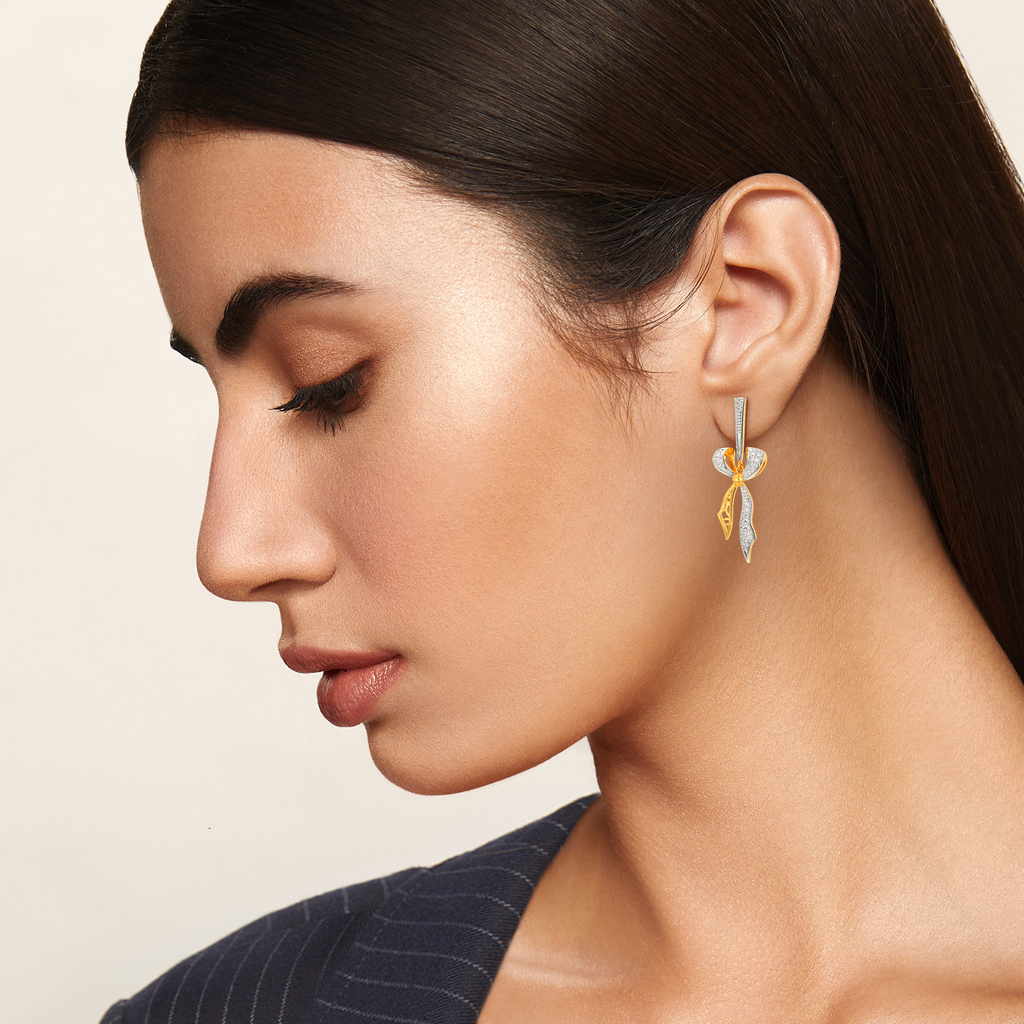 Bow Down Diamond Earrings