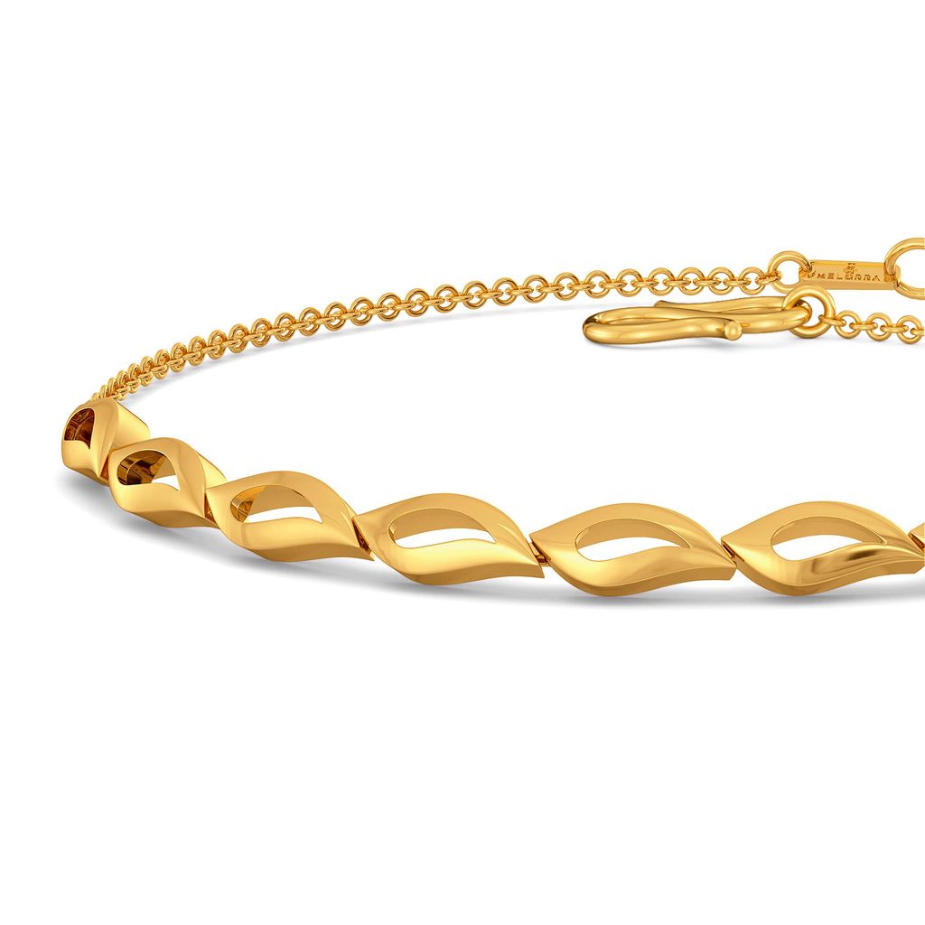 Pleasing Paisley Gold Bracelets