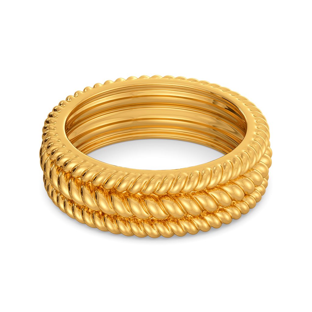 Quirky Twirls Gold Rings alternate view 3