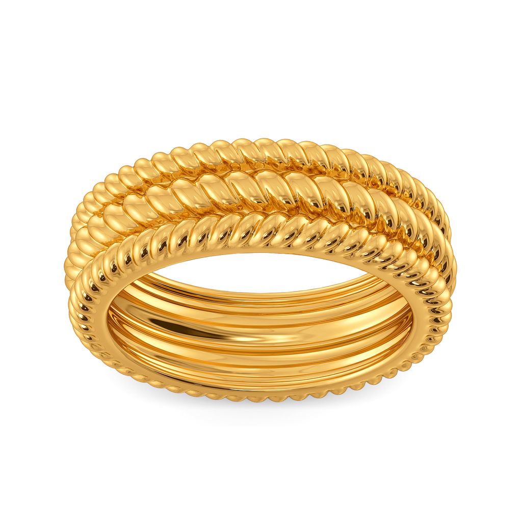 Quirky Twirls Gold Rings alternate view 2