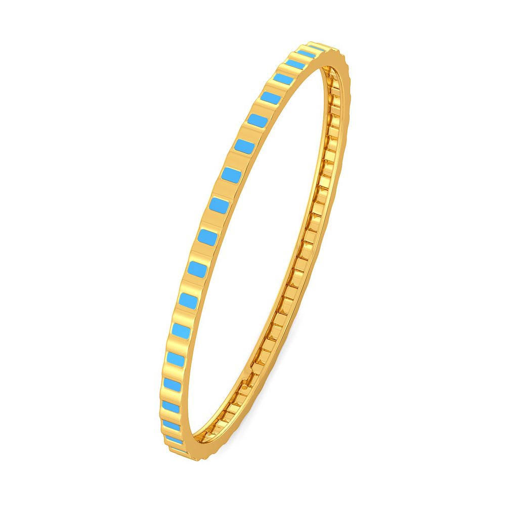 Cool Blue Gold Bangles