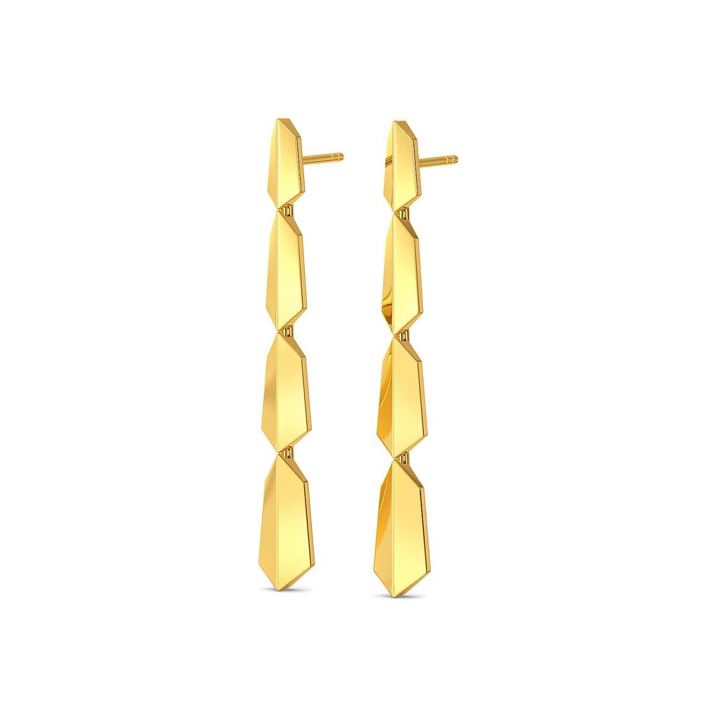 Groovy Folds Gold Earrings