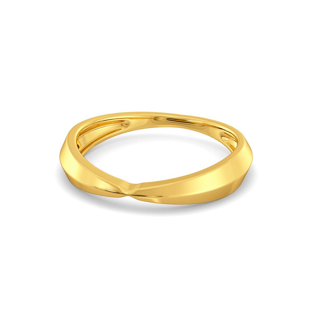 Groovy Folds Gold Rings image
