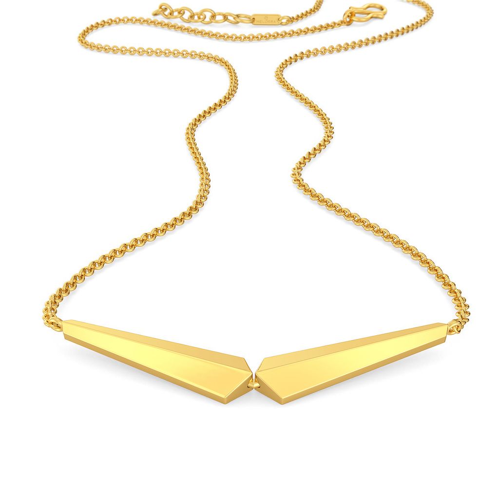 Groovy Folds Gold Necklaces
