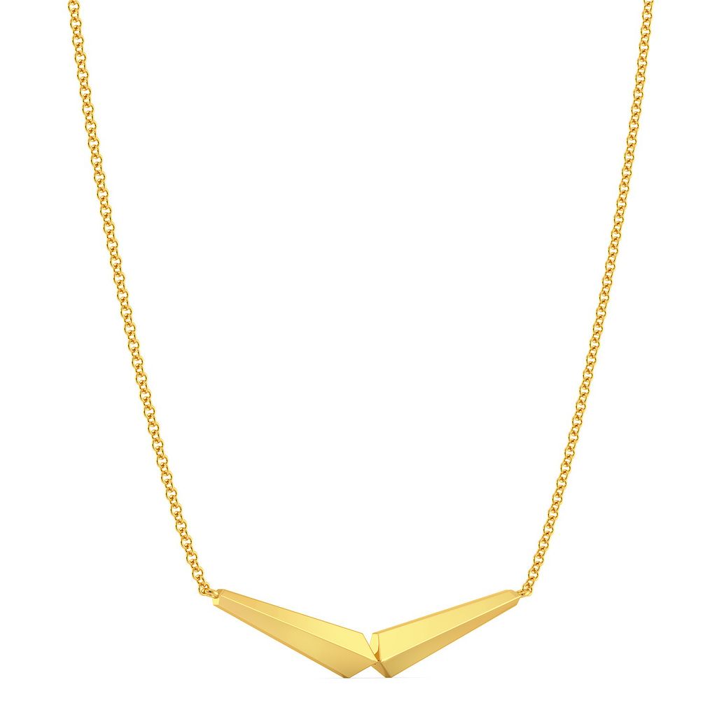 Groovy Folds Gold Necklaces