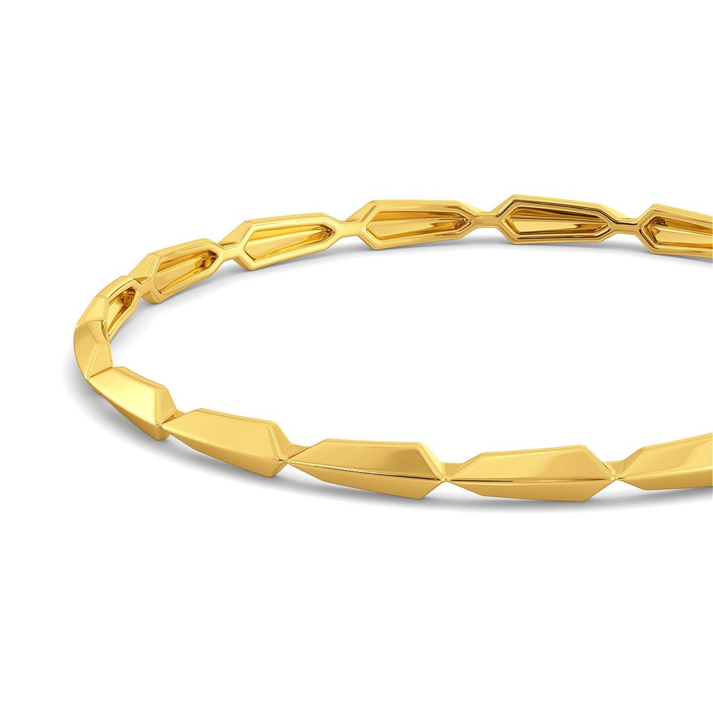 Groovy Folds Gold Bangles