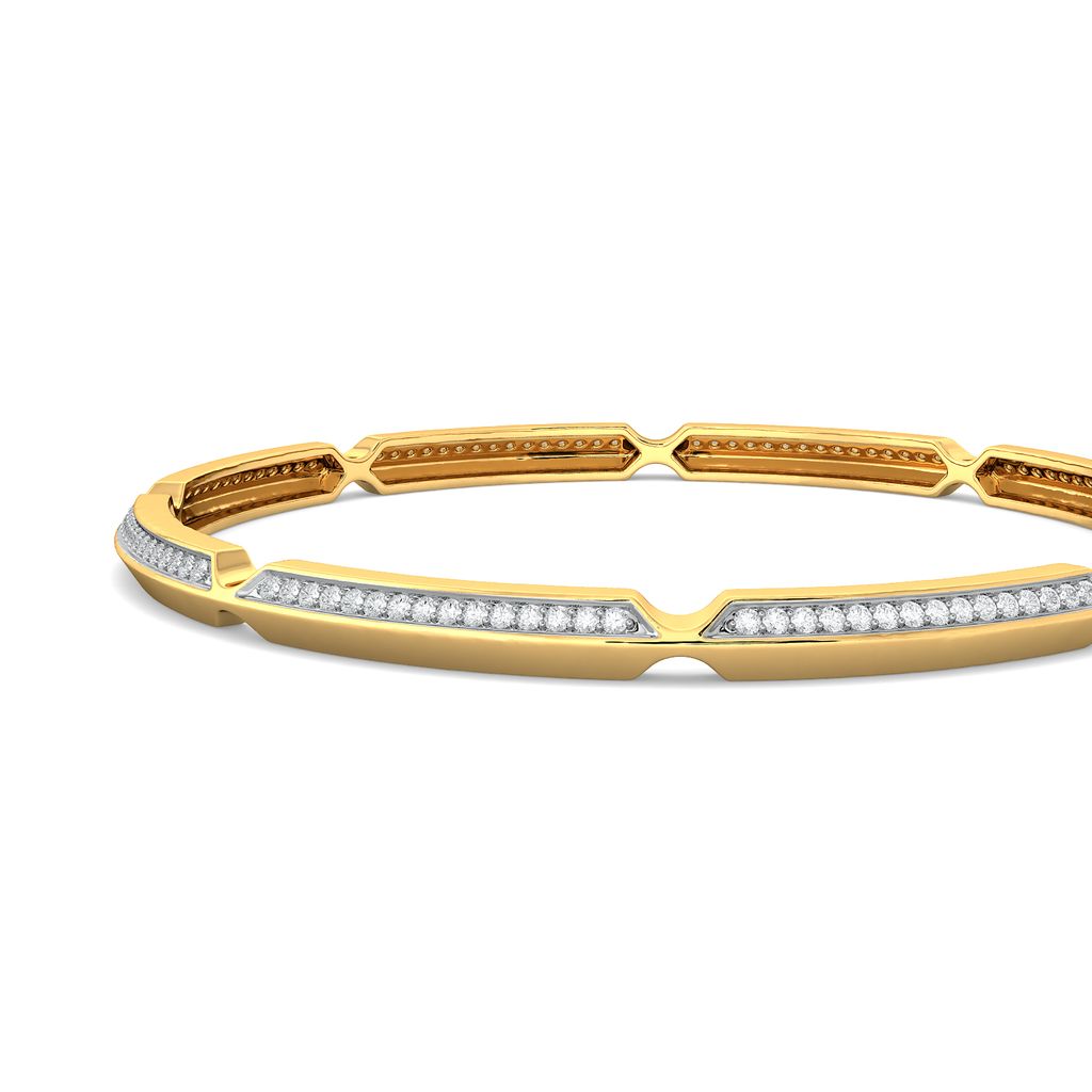 Dazzle of Pleats Diamond Bangles