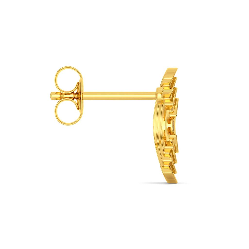 Crimp & Crease Gold Earrings