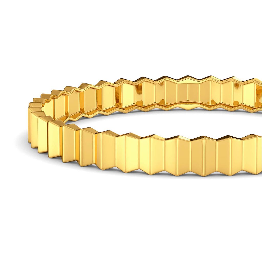 Crease Folds Gold Bangles