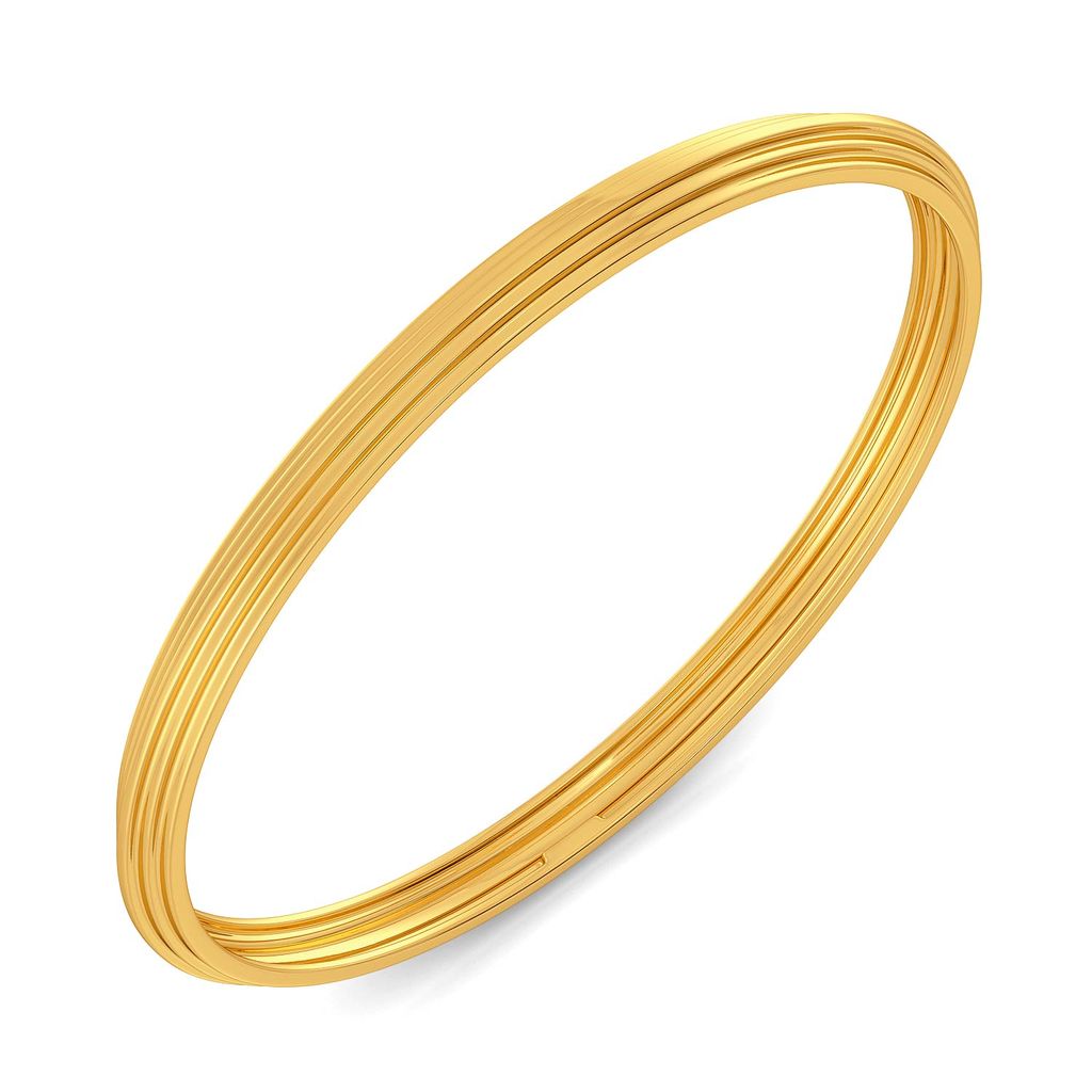 A Pleat Treat Gold Bangles