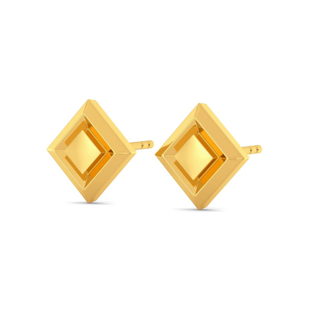 The Lone Tuck Gold Earrings