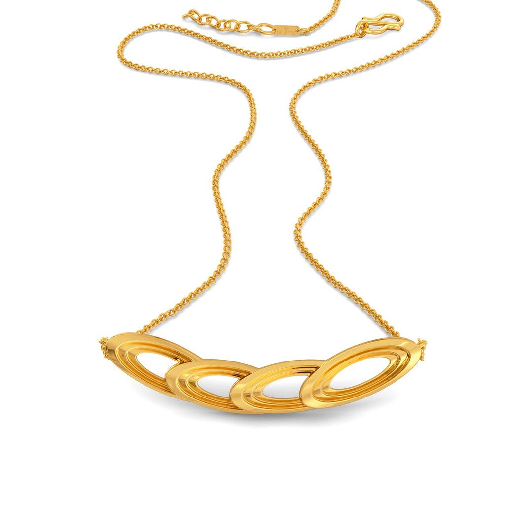 Triple Ripple Gold Necklaces