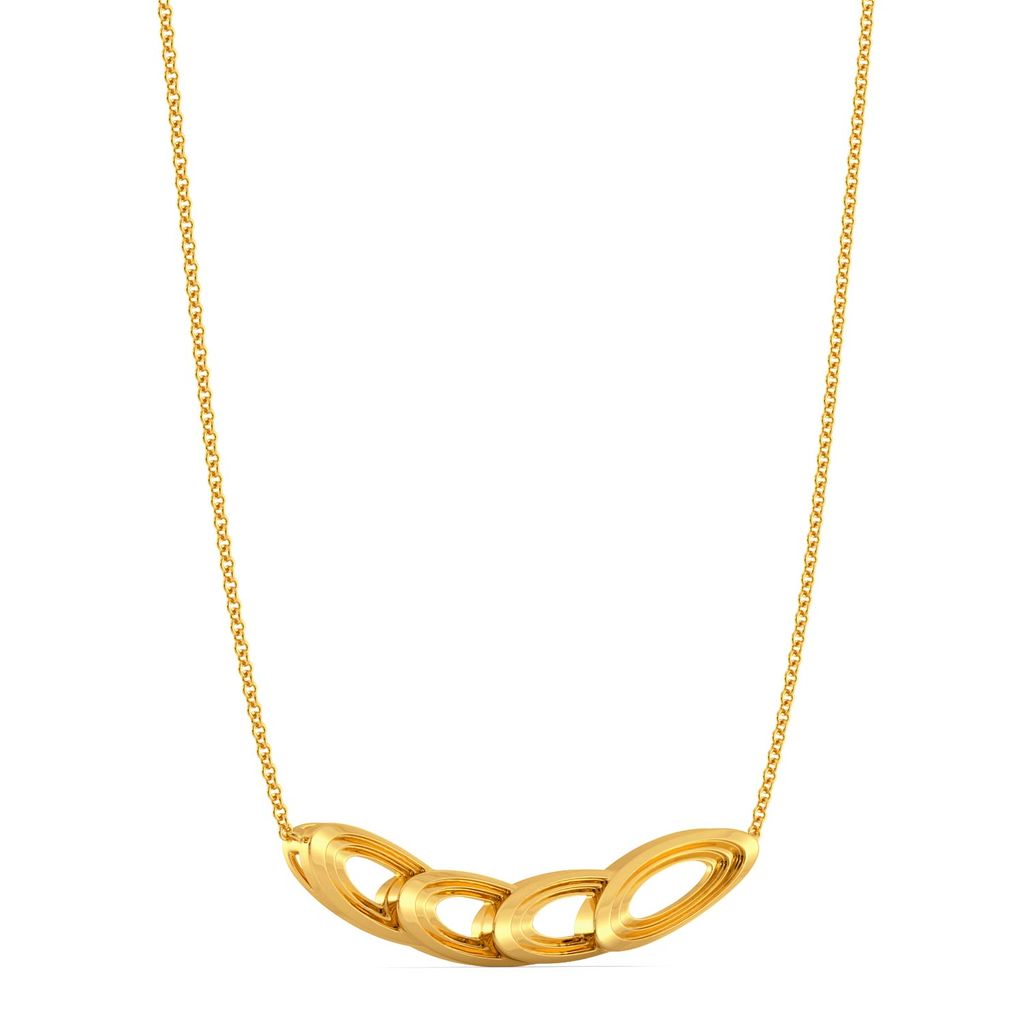 Triple Ripple Gold Necklaces