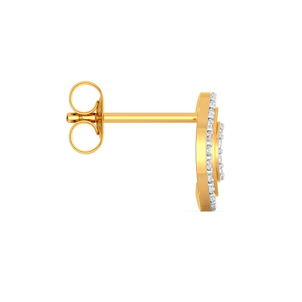 C Crease Diamond Earrings