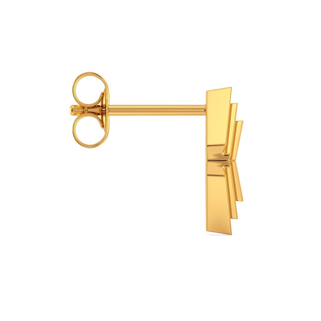 Rhombus Rucks Gold Earrings