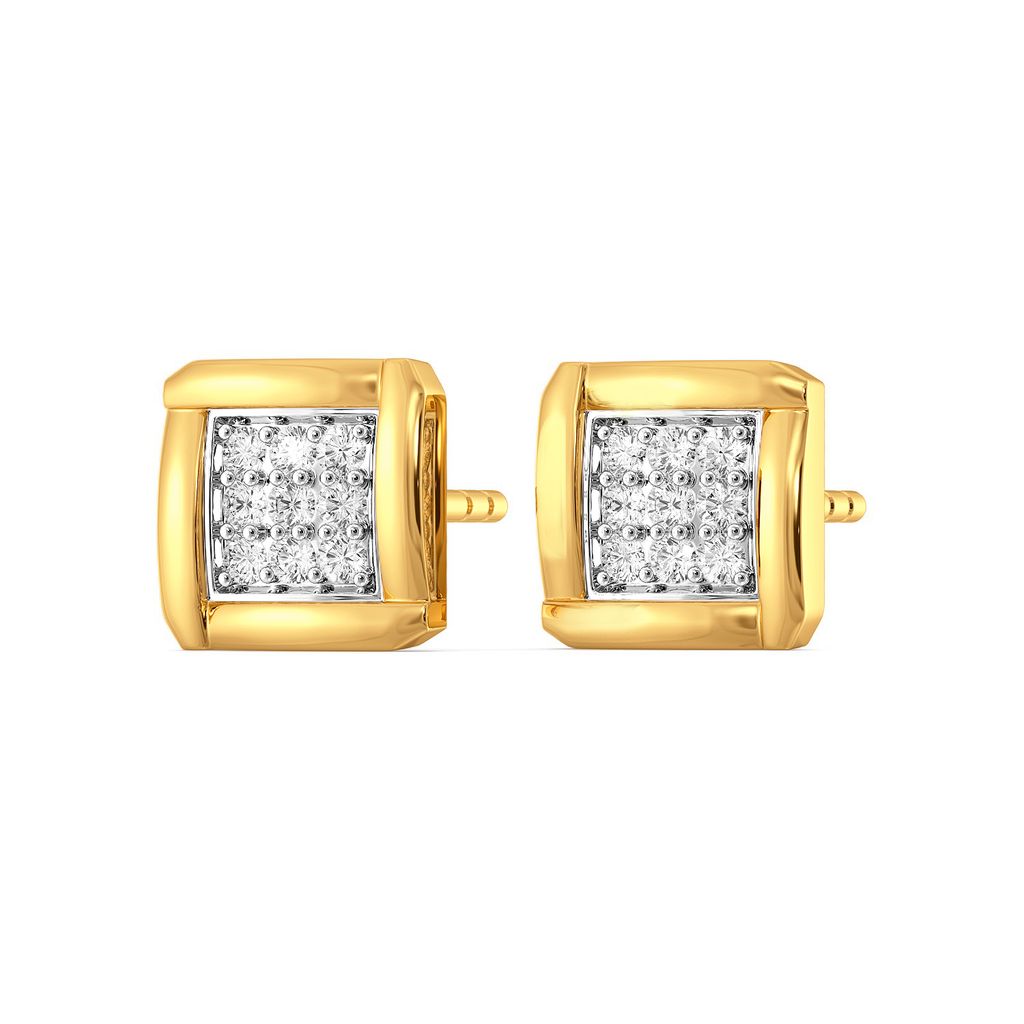 Square Up Diamond Earrings