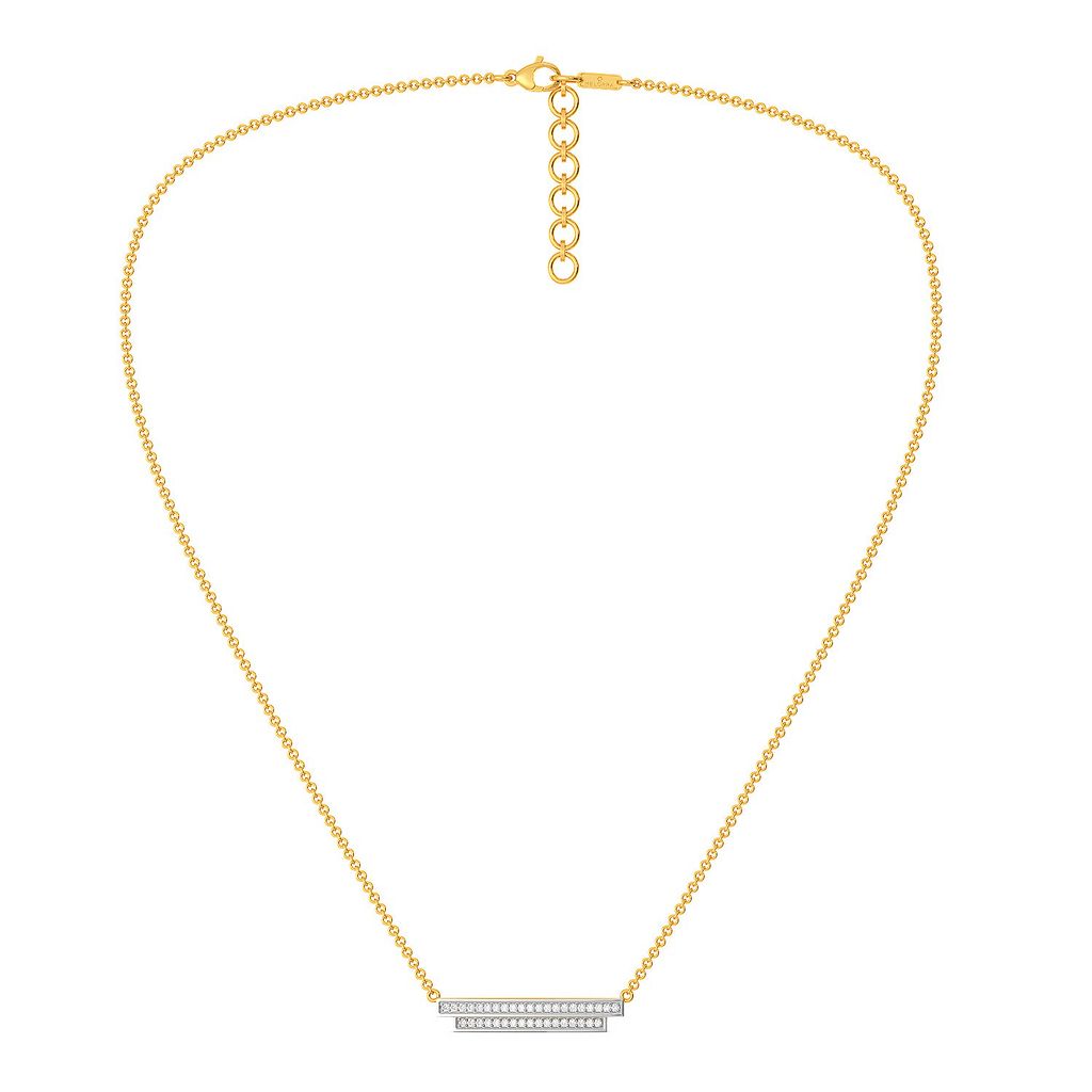 Sleek Pleat Diamond Necklaces