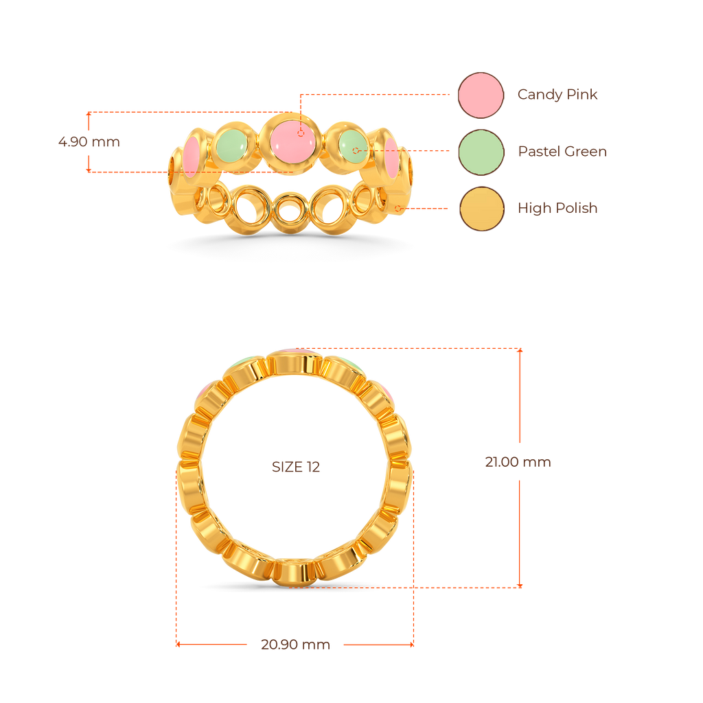 A Peek of Pastel Gold Rings image
