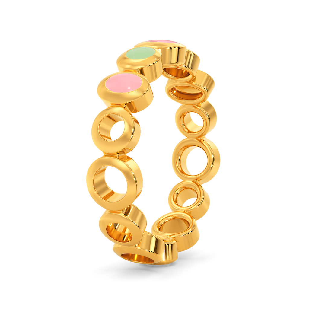 A Peek of Pastel Gold Rings image