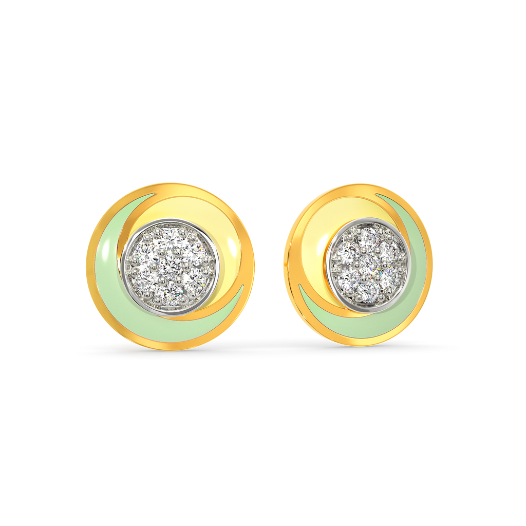In a Scoop Mood Diamond Earrings