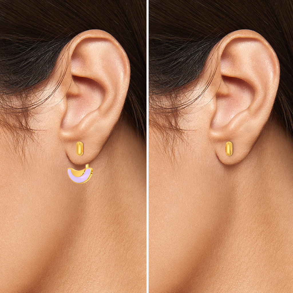 Cream of Colour Gold Earrings