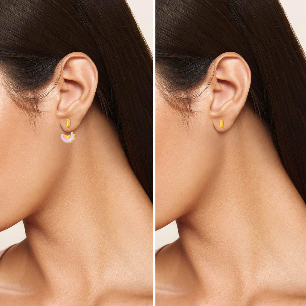 Cream of Colour Gold Earrings