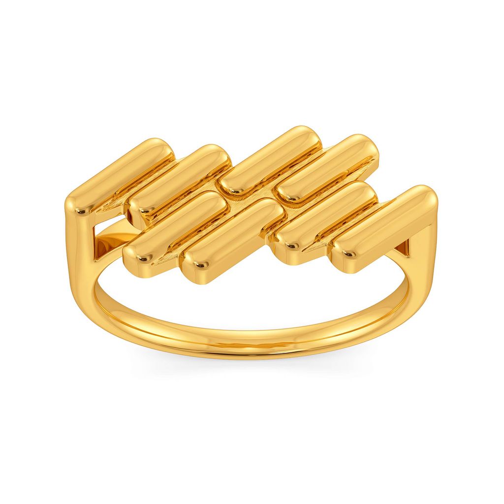 Fluffy Folds Gold Rings alternate view 2