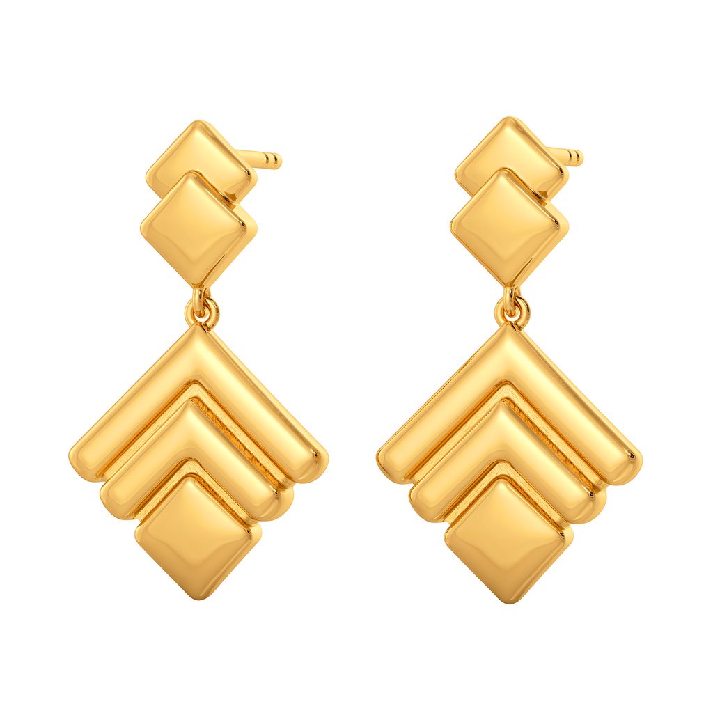 Power Puff Gold Earrings