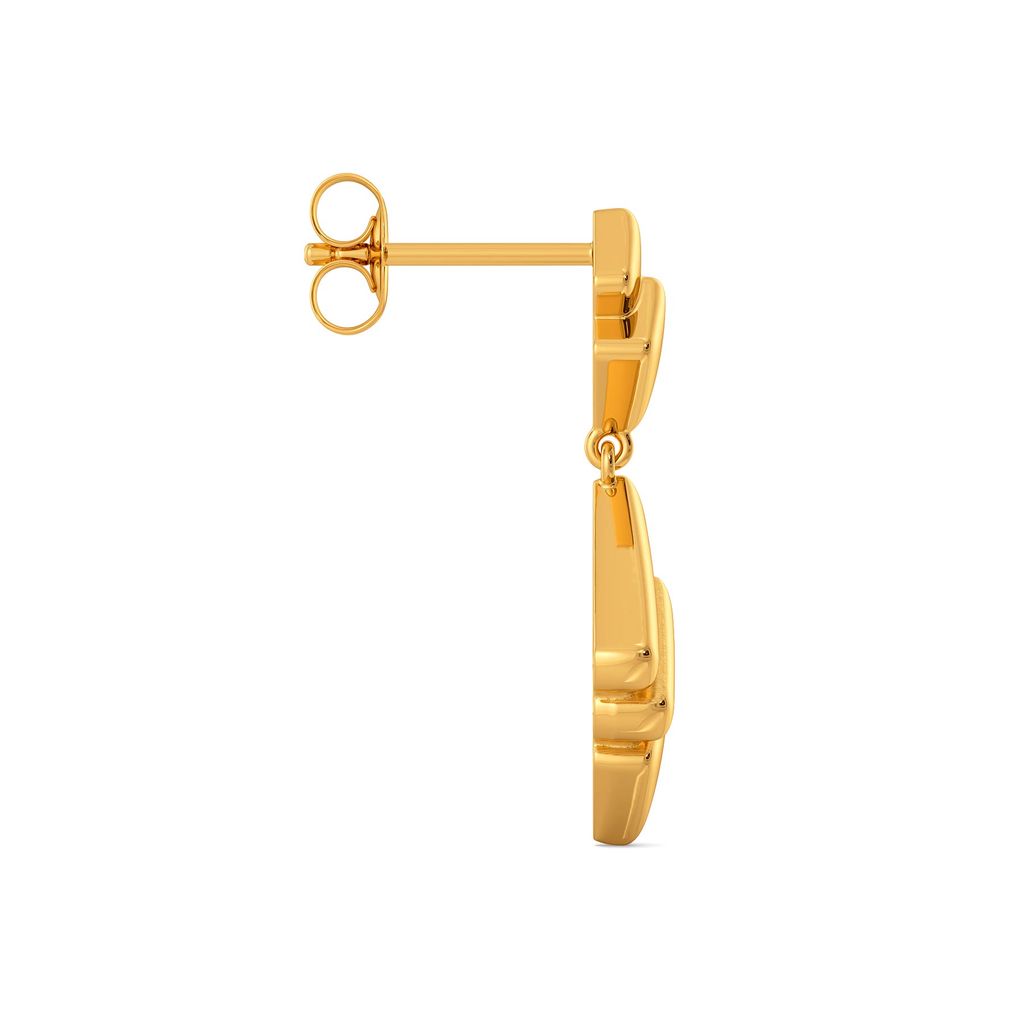 Power Puff Gold Earrings