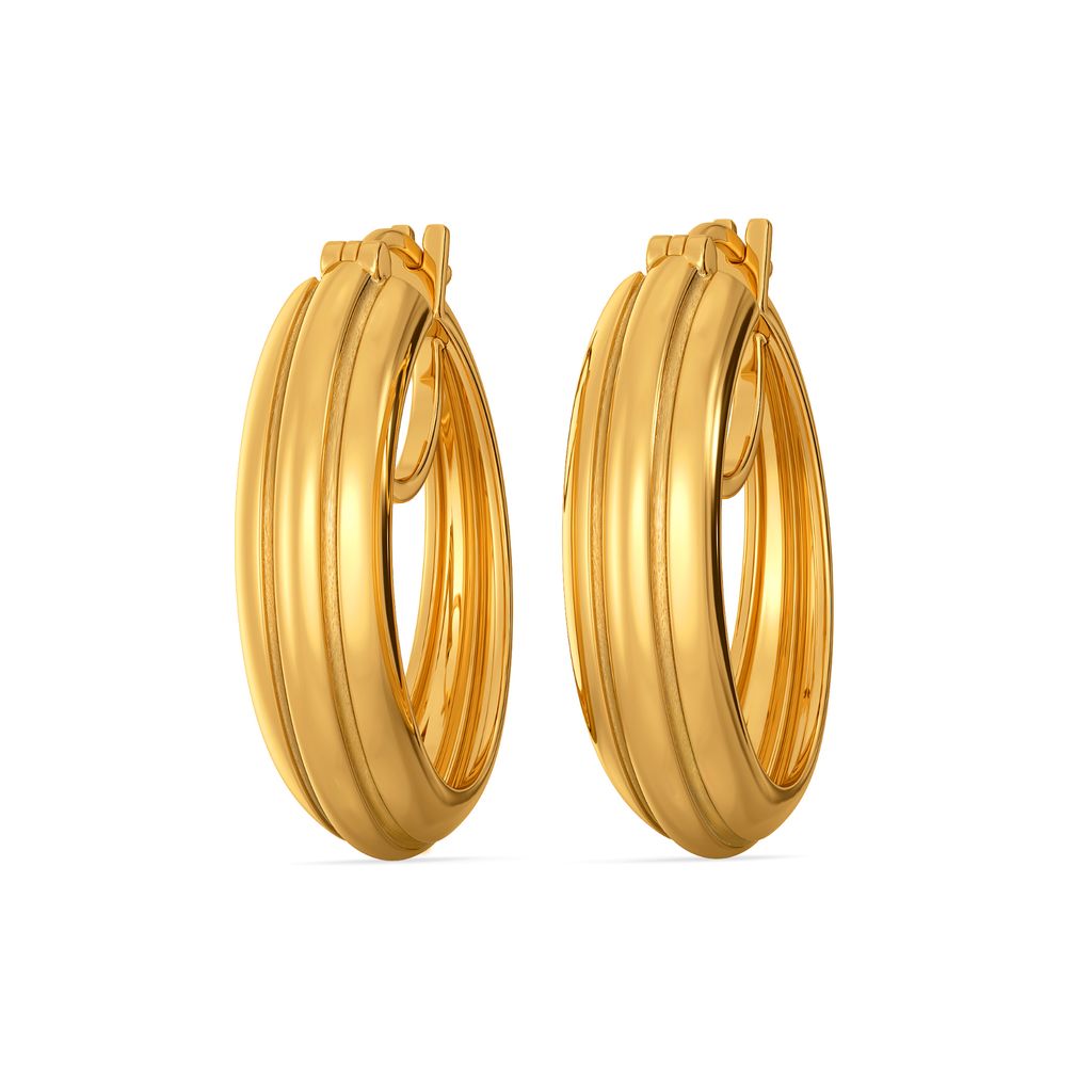 Puff Parade Gold Earrings