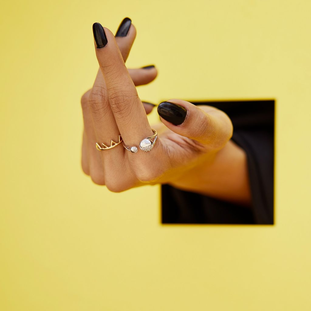 Buttoned Up Diamond Rings alternate view 1