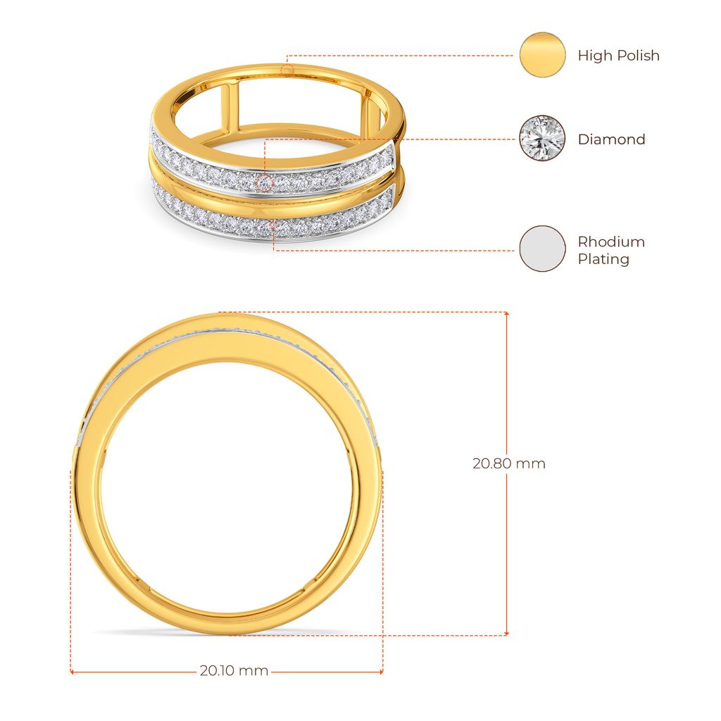 Toned Chic Diamond Rings image