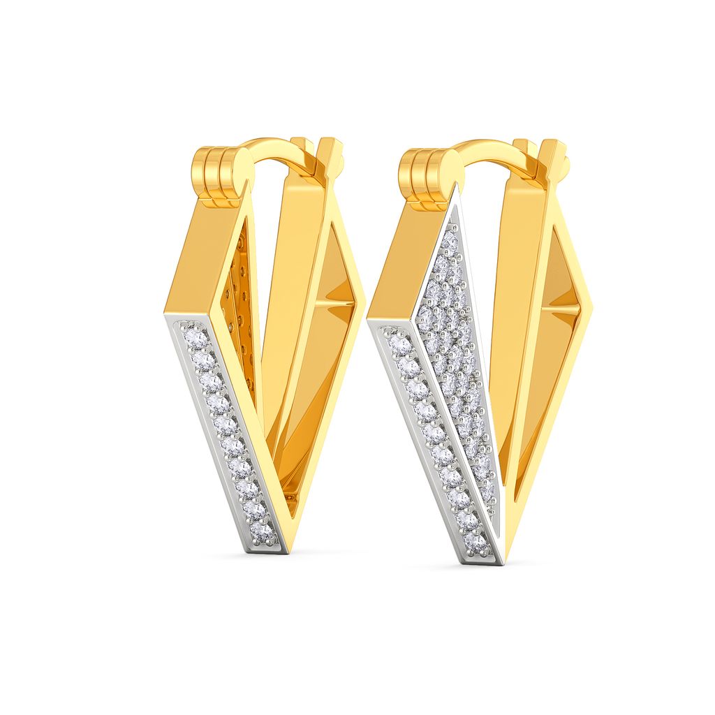 Toned Chic Diamond Earrings