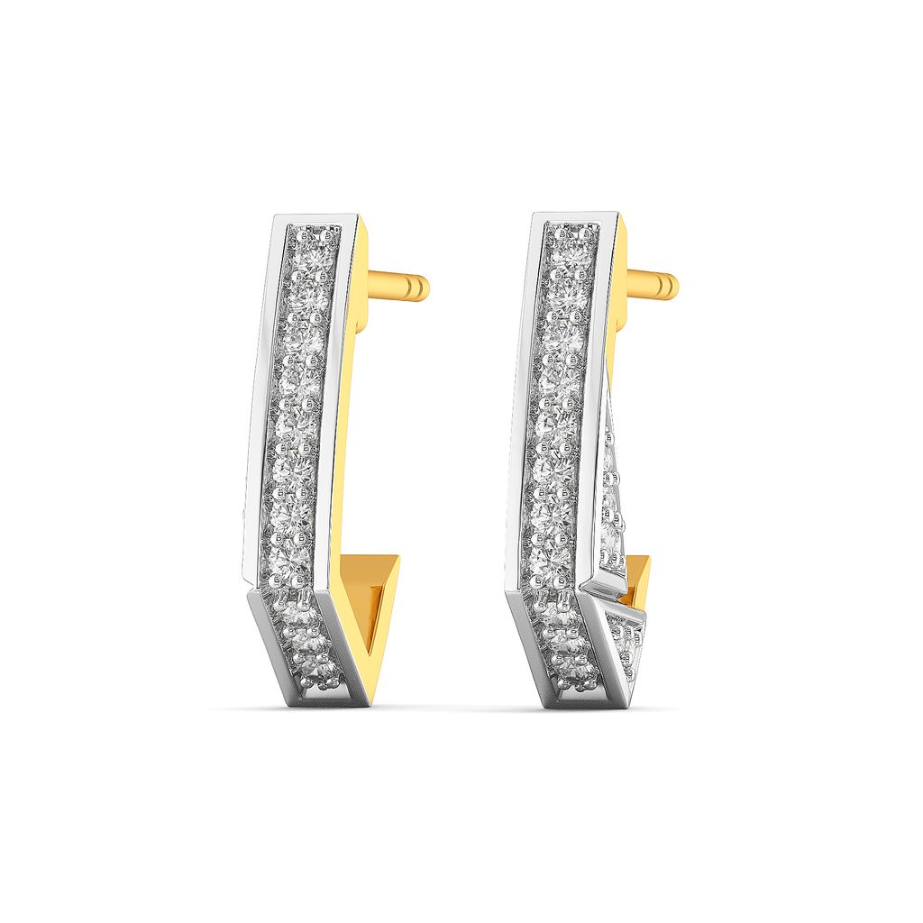 Grey Scale Diamond Earrings