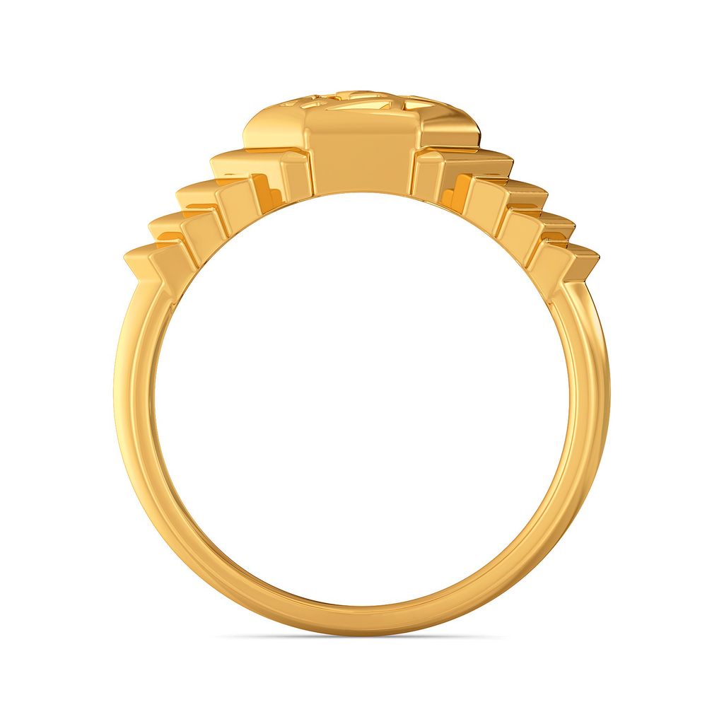 Bold N Tweed Gold Rings image