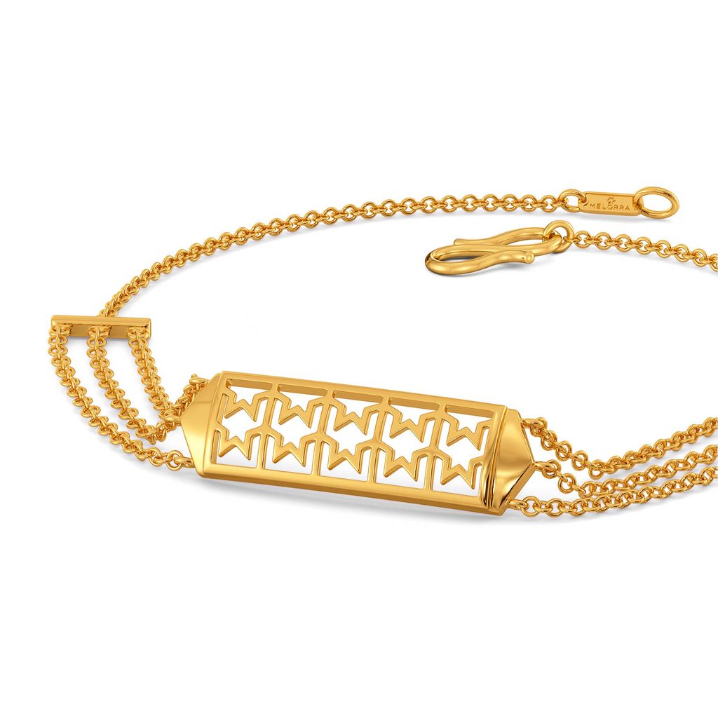 Winter Gingham Gold Bracelets